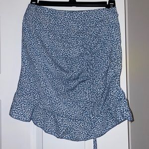 SHEIN cinched, floral skirt